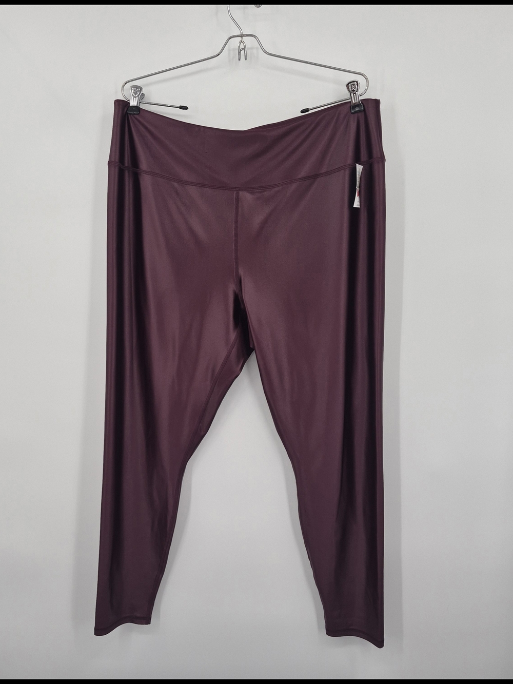 MAURICES  Plus Size Liquid Shine High Rise Leggings Size 2X Bordeaux Wine